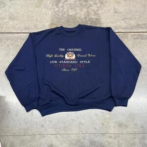 vintage guess jeans usa navy spell out crewneck size large